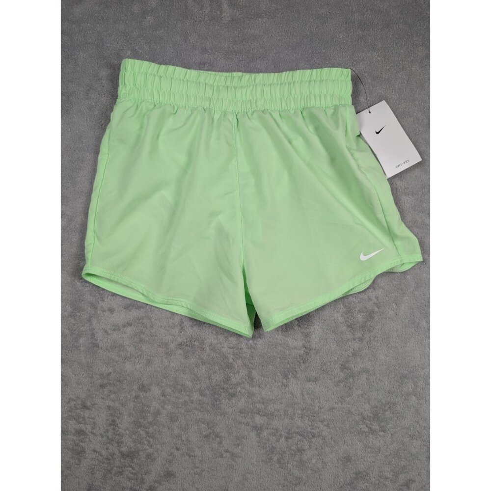 Nike Youth Girls Shorts Size Medium Lime Green Loose Fit Active Sports